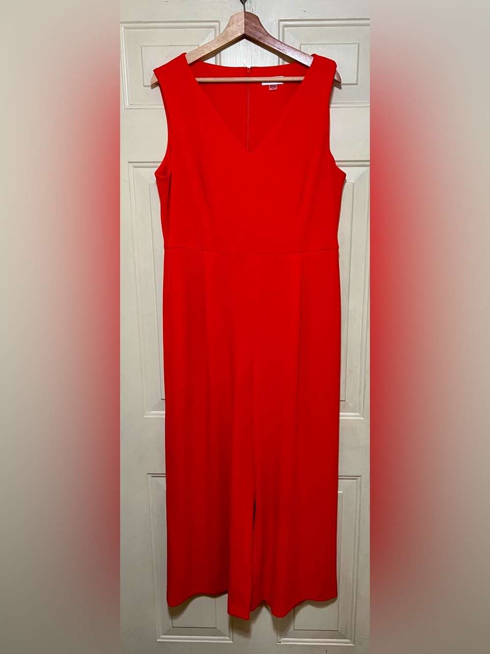 Calvin Klein Persimmon Red Wide Leg Jumpsuit Size 16